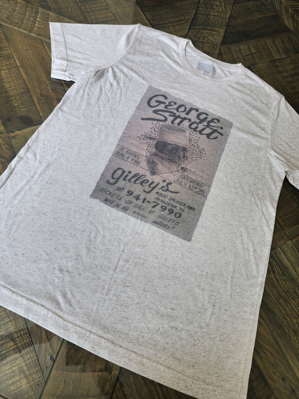 George Strait Graphic Short Sleeve Tee - Light Heather Gray